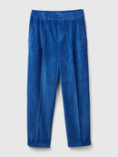 Velvet Cord Chino - Airforce Blue