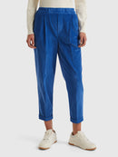 Velvet Cord Chino - Airforce Blue