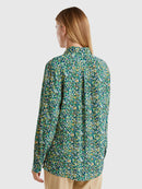 All Over Print Shirt - Navy/grey Floral