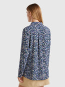 All Over Print Shirt - Navy/cream