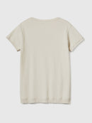 Cotton Round Neck Jumper - Beige
