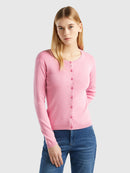 Basic Woman Cardigan - Pink