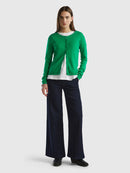 Basic Woman Cardigan - Green