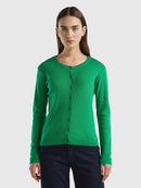 Basic Woman Cardigan - Green