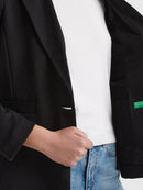 Basic Spring Jersey Blazer - Black