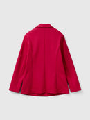 Basic Spring Jersey Blazer - Raspberry