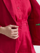 Basic Spring Jersey Blazer - Raspberry