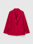 Basic Spring Jersey Blazer - Raspberry
