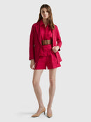 Basic Spring Jersey Blazer - Raspberry