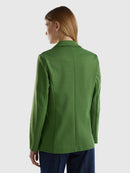 Basic Spring Jersey Blazer - Green