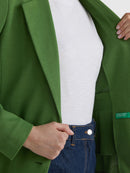 Basic Spring Jersey Blazer - Green