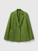 Basic Spring Jersey Blazer - Green