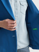 Basic Spring Jersey Blazer - Blue