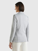 Basic Spring Jersey Blazer - Grey