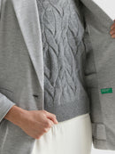 Basic Spring Jersey Blazer - Grey