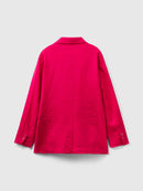 Linen Blazer - Raspberry