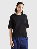Basic Round Neck T-Shirt - Black