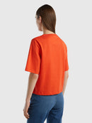 Basic Round Neck T-Shirt - Orange