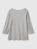 Basic Boat Neck T-Shirt - Grey
