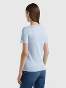 Basic Round Neck Tee - Sky