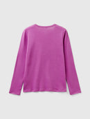 Plain Long Sleeve Tee - Purple