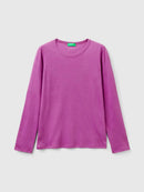 Plain Long Sleeve Tee - Purple