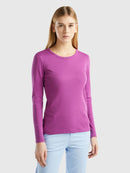 Plain Long Sleeve Tee - Purple