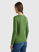 Plain Long Sleeve Tee - Green