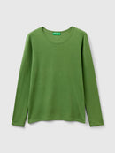 Plain Long Sleeve Tee - Green