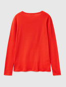 Plain Long Sleeve Tee - Orange