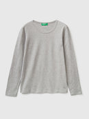Plain Long Sleeve Tee - Grey