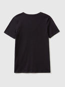 V Neck T-Shirt - Black