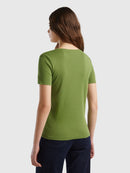 V Neck T-Shirt - Green