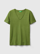 V Neck T-Shirt - Green