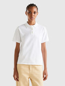 Organic Cotton Pique Polo Shirt - White