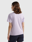 Organic Cotton Pique Polo Shirt - Lilac