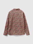 Long Sleeve Print Blouse - Pink