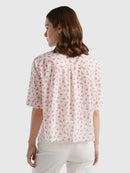 Basic Spring Shirt - Cream/pink