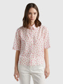 Basic Spring Shirt - Cream/pink