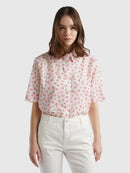 Basic Spring Shirt - Cream/pink