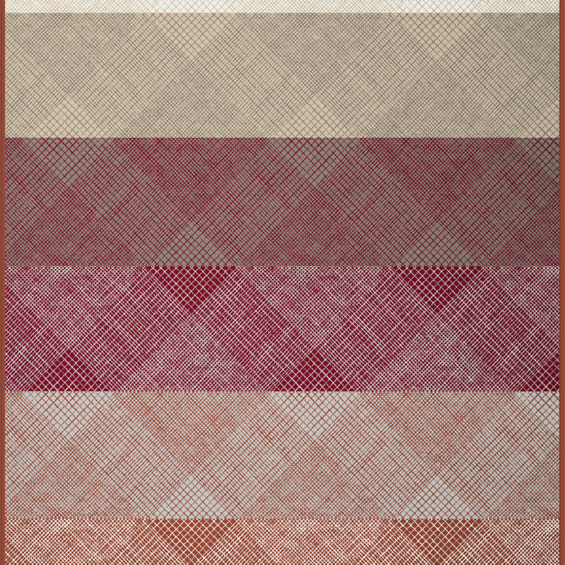 Cotton Rich Cross Hatch Burnt Orange Throw - 140x180