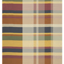Cotton Rich Multi-Coloured Check Panel Throw - 140x180