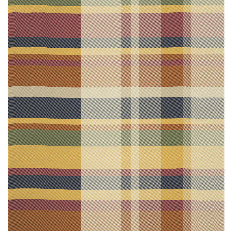 Cotton Rich Multi-Coloured Check Panel Throw - 140x180