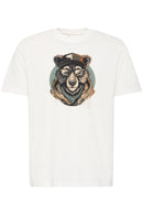 Kiam Front Print T-Shirt - Snow White