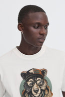 Kiam Front Print T-Shirt - Snow White