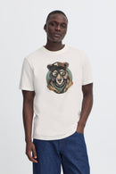 Kiam Front Print T-Shirt - Snow White
