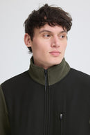 Mario Fleece Tech Zip Jacket - Forest Night