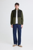 Mario Fleece Tech Zip Jacket - Forest Night