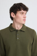 Juste Polo Collar Sweatshirt - Forest Night