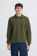 Juste Polo Collar Sweatshirt - Forest Night